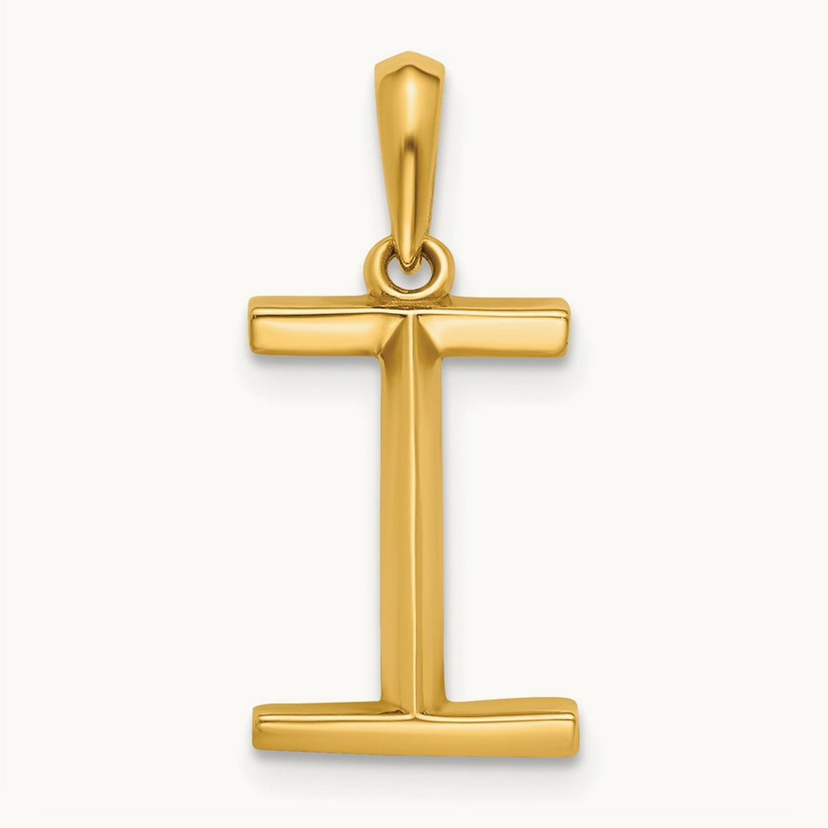 Fancy Letter I, 14K Yellow Gold