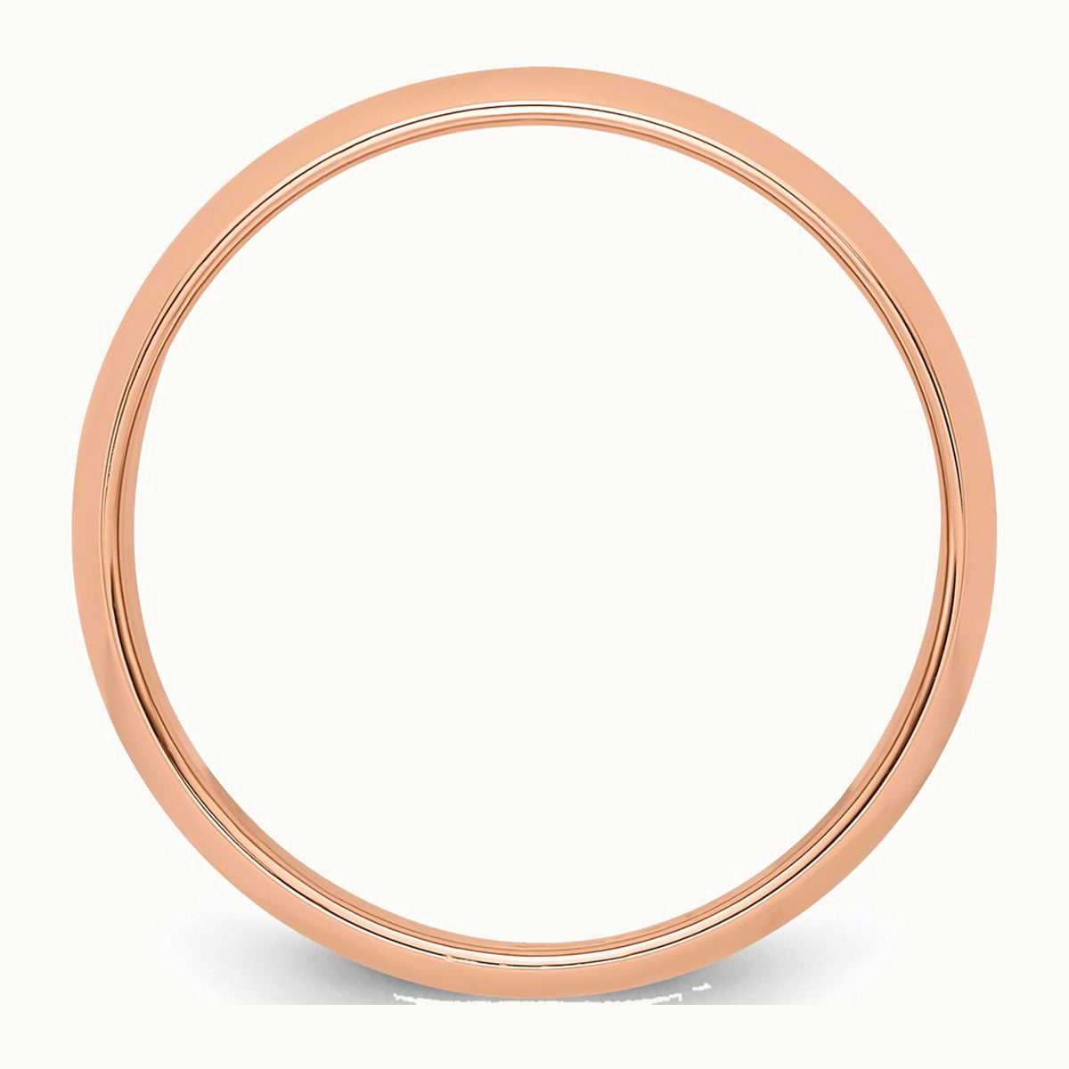 14K Rose Gold 6mm Half-Round Wedding Band