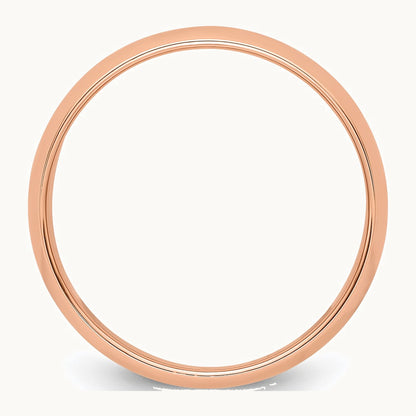 14K Rose Gold 6mm Half-Round Wedding Band
