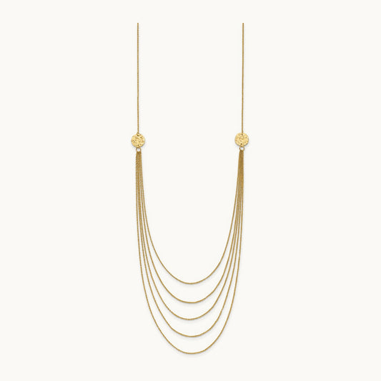 Five Strand Necklace, 14K