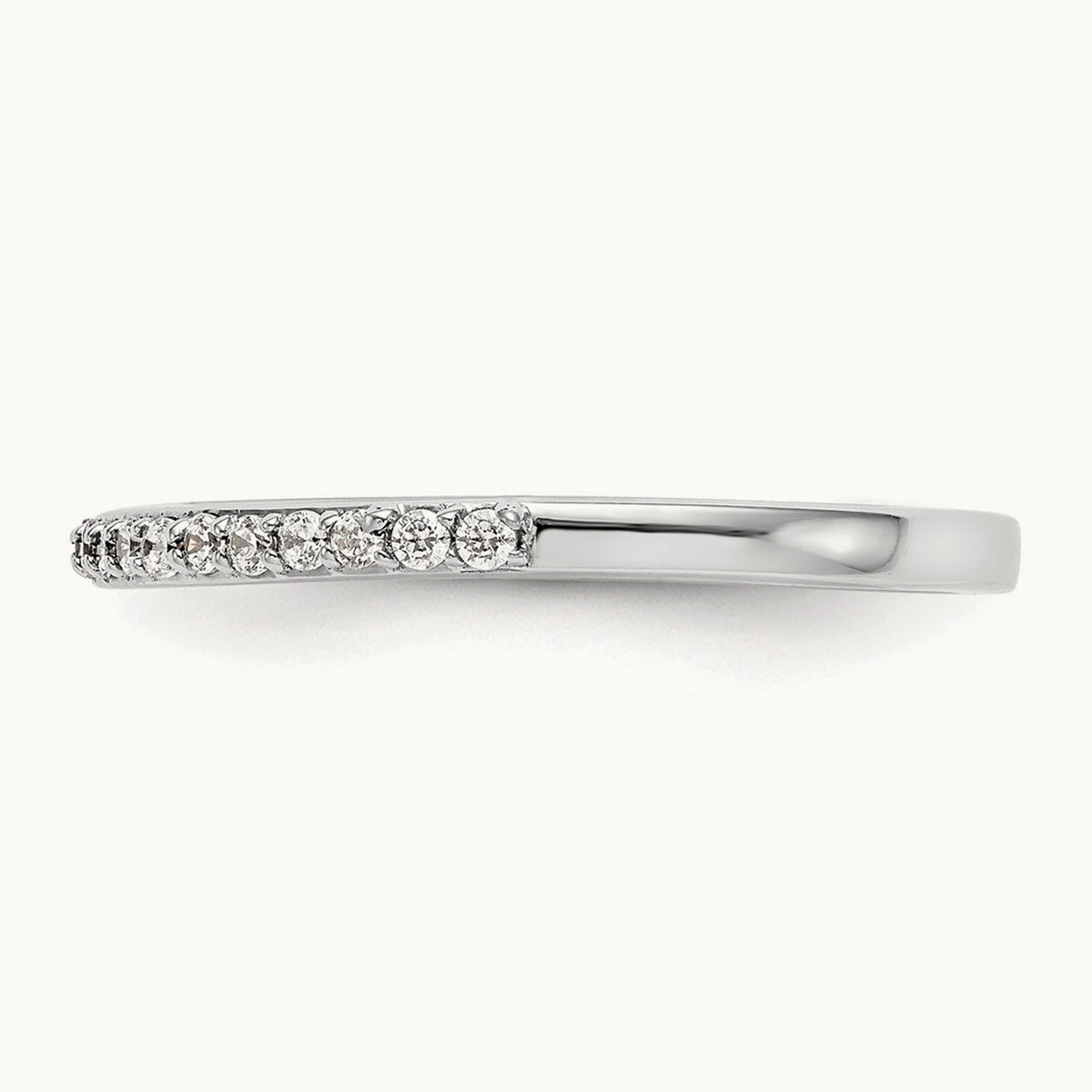 Diamond Wedding Band, 14K White Gold