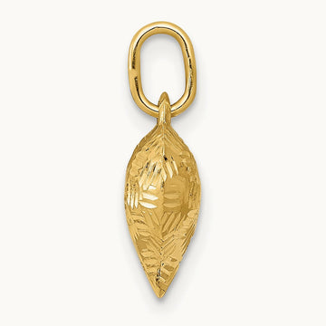 Polished Basket Weave Pattern 3-D Heart Pendant — 11mm
