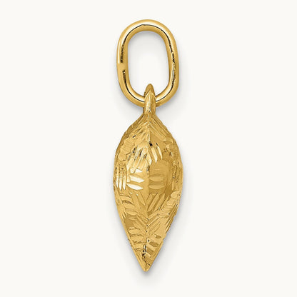 Polished Basket Weave Pattern 3-D Heart Pendant — 11mm