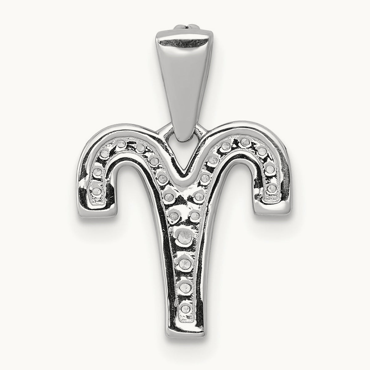 Diamond Aries Zodiac Pendant, 14K White Gold