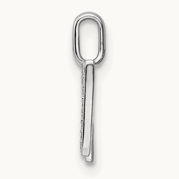 Diamond Letter N Initial Pendant, 14K White Gold