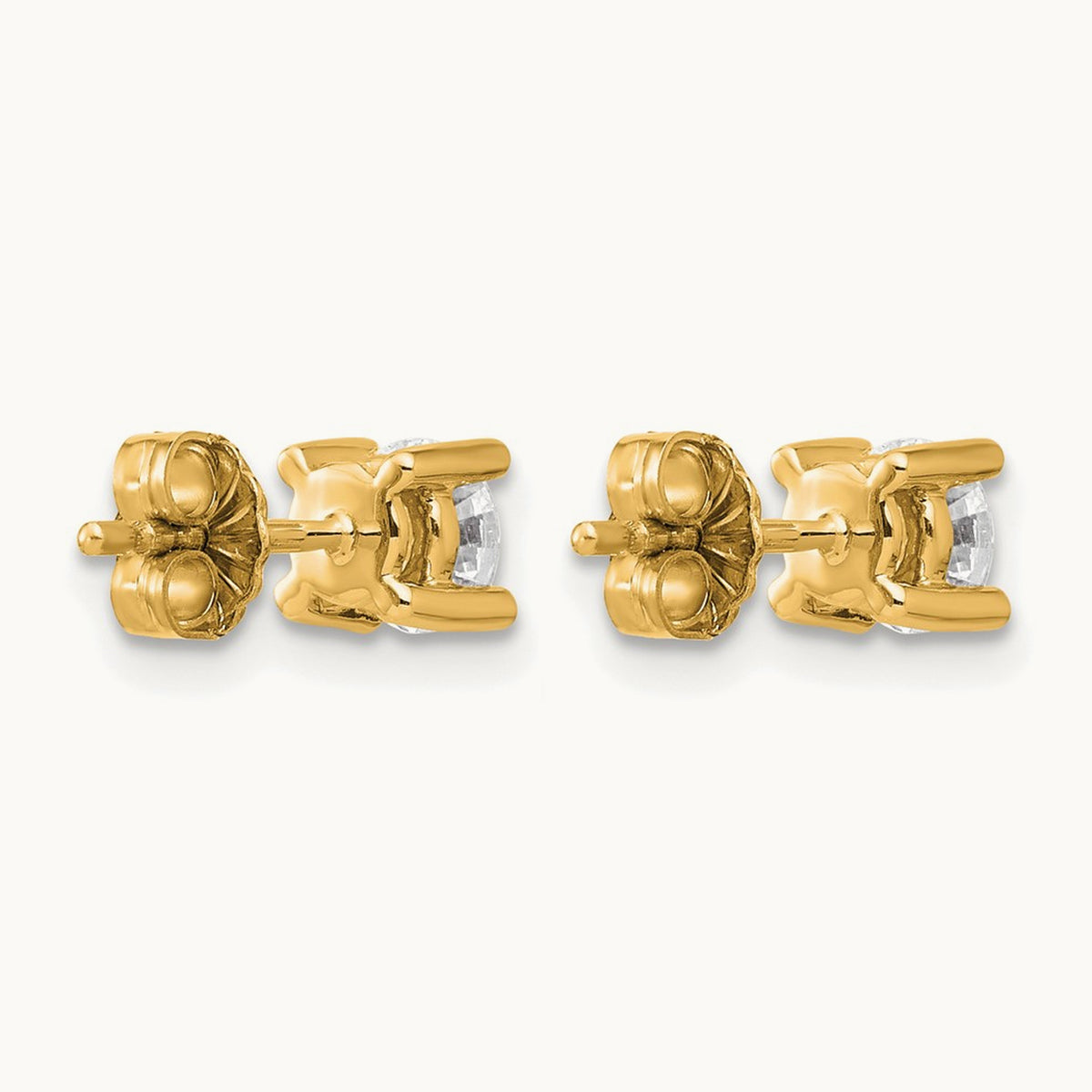 Round Heavyweight Stud Earrings, 0.10-7.00 ct tw Lab-Grown Diamond — 7/8 ct, 14K Yellow Gold