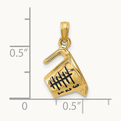 w/ Enamel 3-D Measuring Cup Charm, 14K