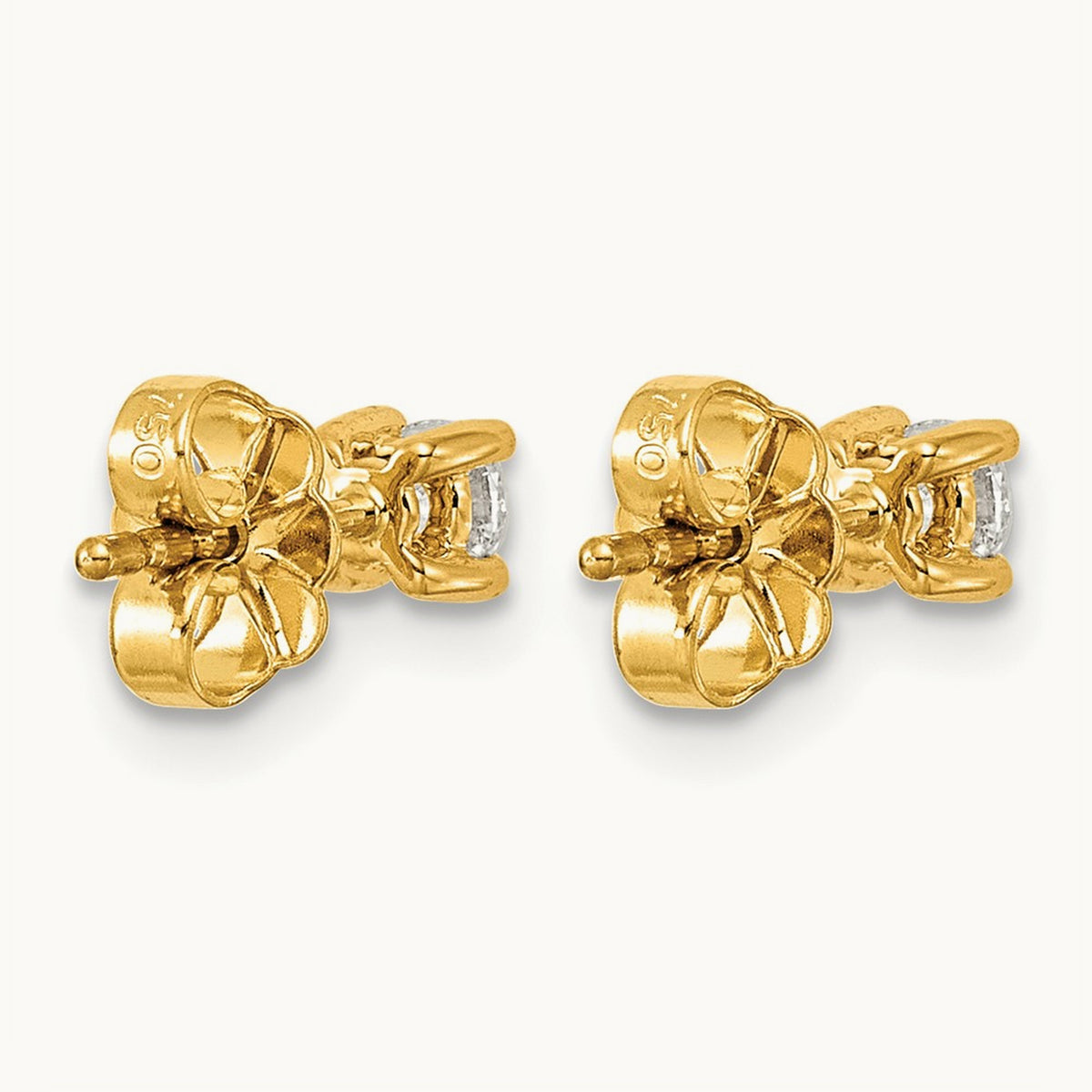 Round Heavyweight Stud Earrings, 0.10-7.00 ct tw Lab-Grown Diamond — 1/4 ct, 14K Yellow Gold