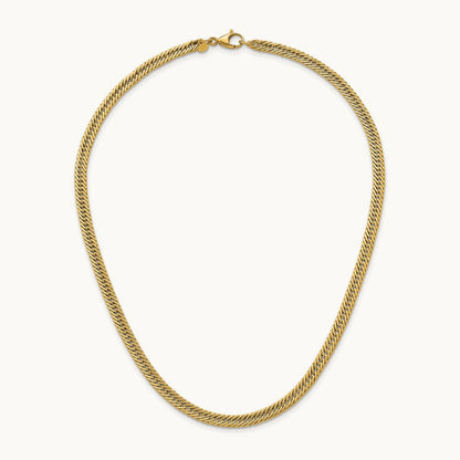 Polished 17in Fancy Hollow Link Necklace, 14K