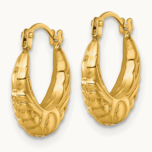 Polished Fancy Hoop Earrings — photo set