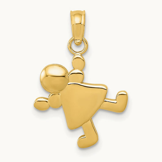 Little Girl Charm — 14K Yellow Gold