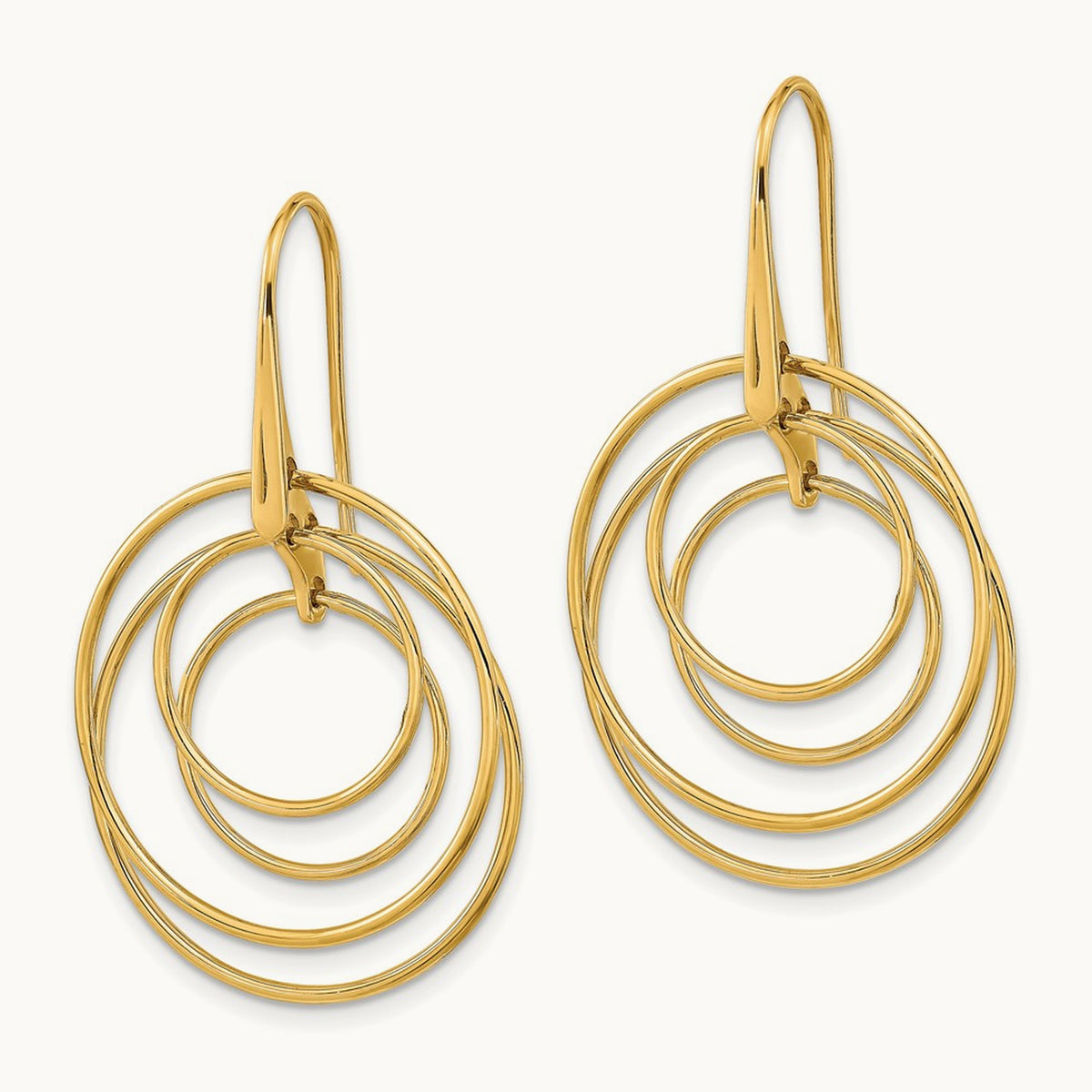 Polished Circles Dangle Earrings — photo set