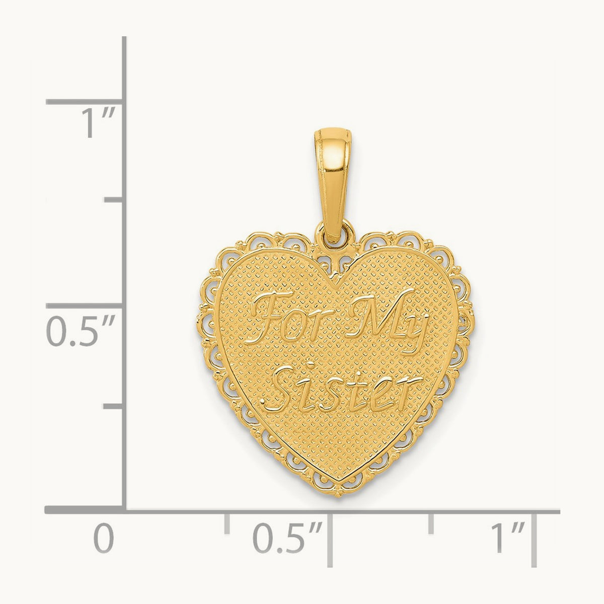 Reversible FOR MY SISTER-FRIENDS FOREVER Pendant, 14K