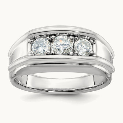 IBGoodman Men's Diamond Complete Ring, 14K White Gold