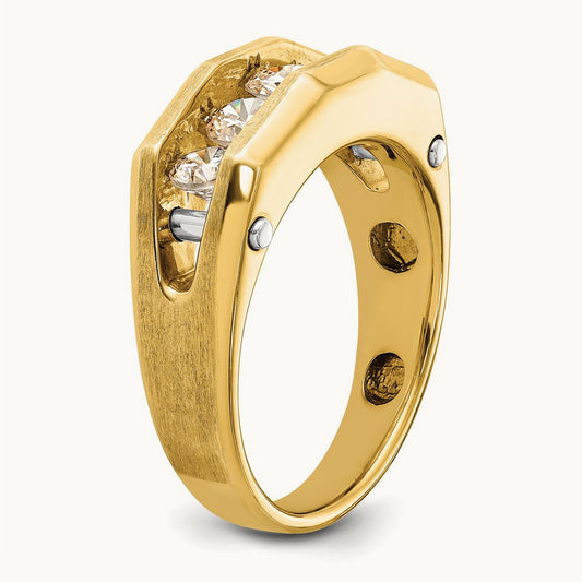 5 Stone Men's Ring, 1.50 ct tw Lab-Grown Diamond