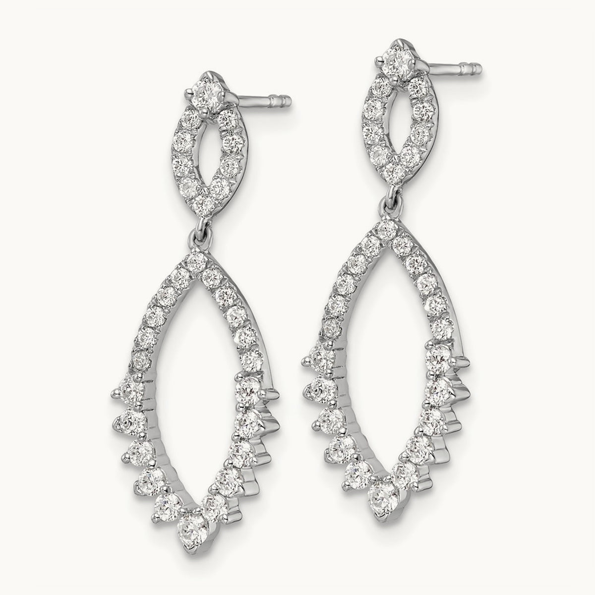 Dangle Post Earrings, 0.75 ct tw Lab-Grown Diamond