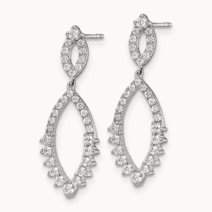 Dangle Post Earrings, 0.75 ct tw Lab-Grown Diamond