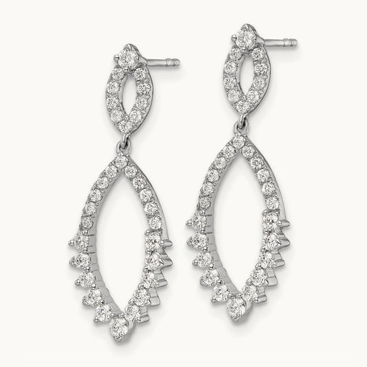 Dangle Post Earrings, 0.75 ct tw Lab-Grown Diamond