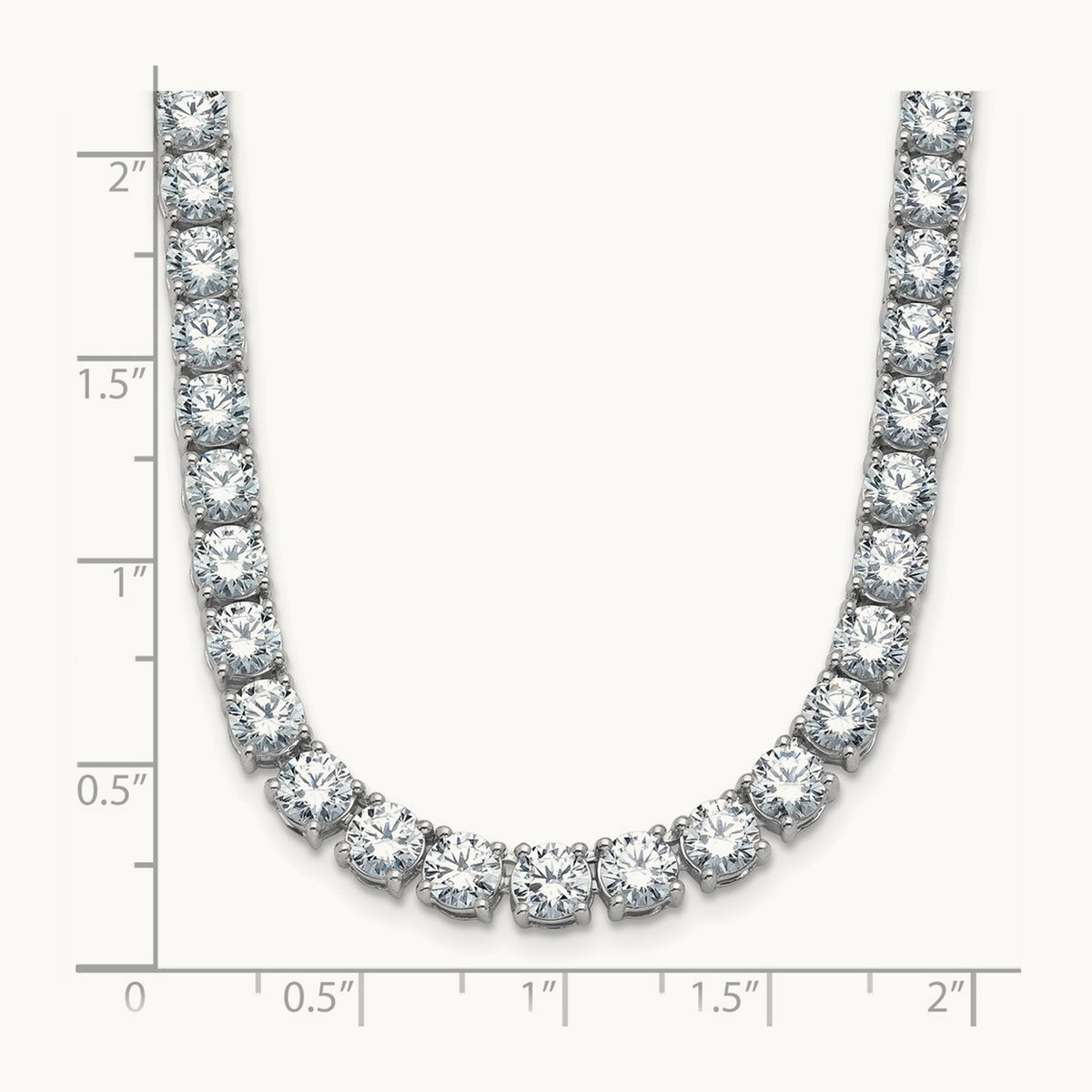 Straight Tennis Necklace, 34 3/8-45 1/2 ct Lab-Grown Diamond
