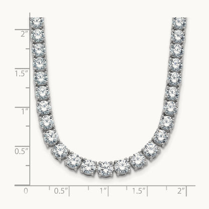 Straight Tennis Necklace, 34 3/8-45 1/2 ct Lab-Grown Diamond
