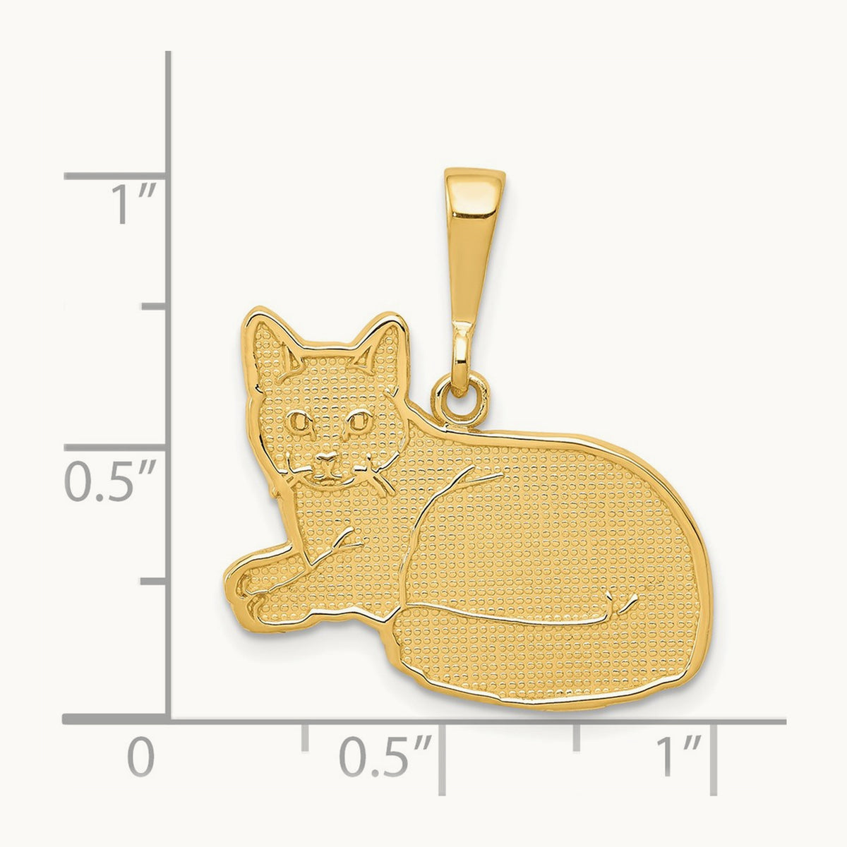 Russian Blue Cat Pendant, 14K