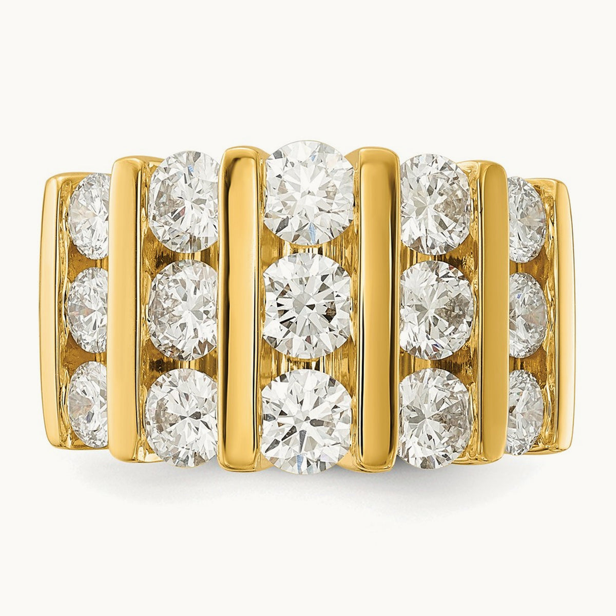 Fashion Band, 1.00-3.00 ct tw Lab-Grown Diamond — 3 ct, 14K Yellow Gold