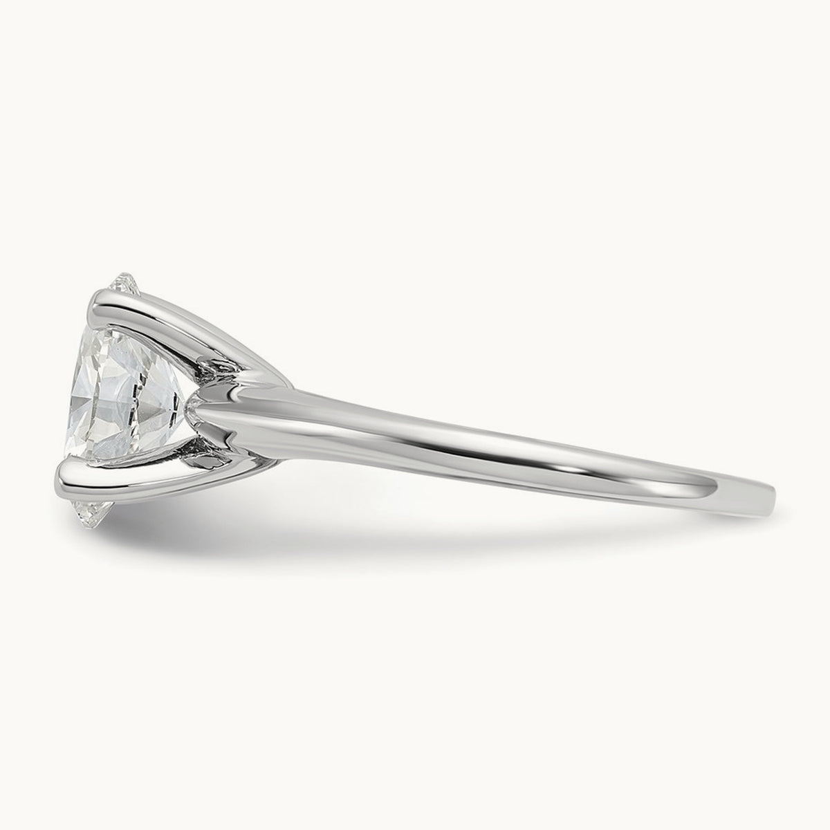 Oval Solitaire Engagement Ring, 0.50-5.00 ct tw Lab-Grown Diamond — 1 3/4 ct, 14K White Gold