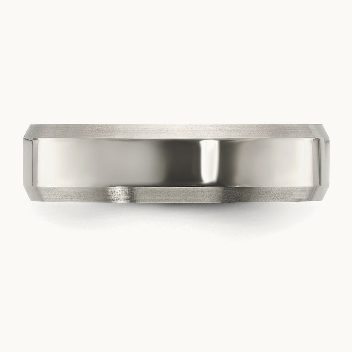 Polished with Brushed and Beveled Edge Band — 6mm