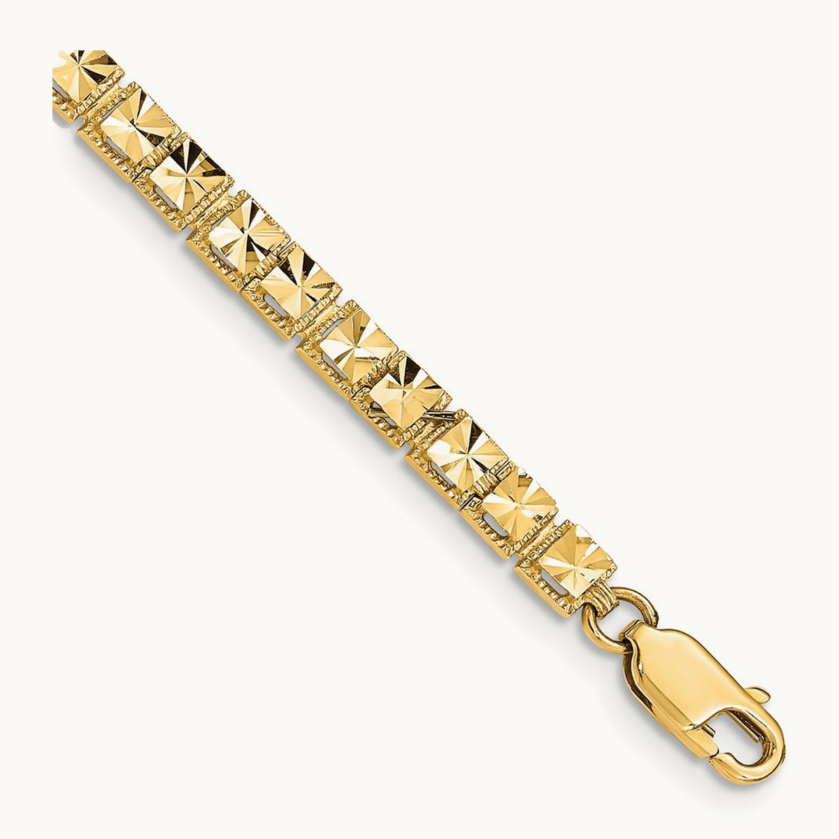 Diamond-Cut Bracelet, 14K