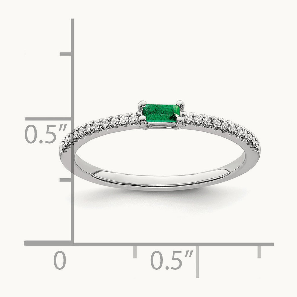 Polished Emerald and Diamond Ring — photo set