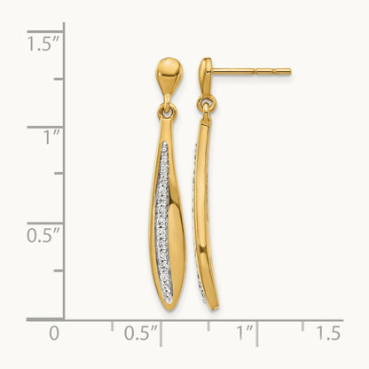 Diamond Post Earrings, 14K