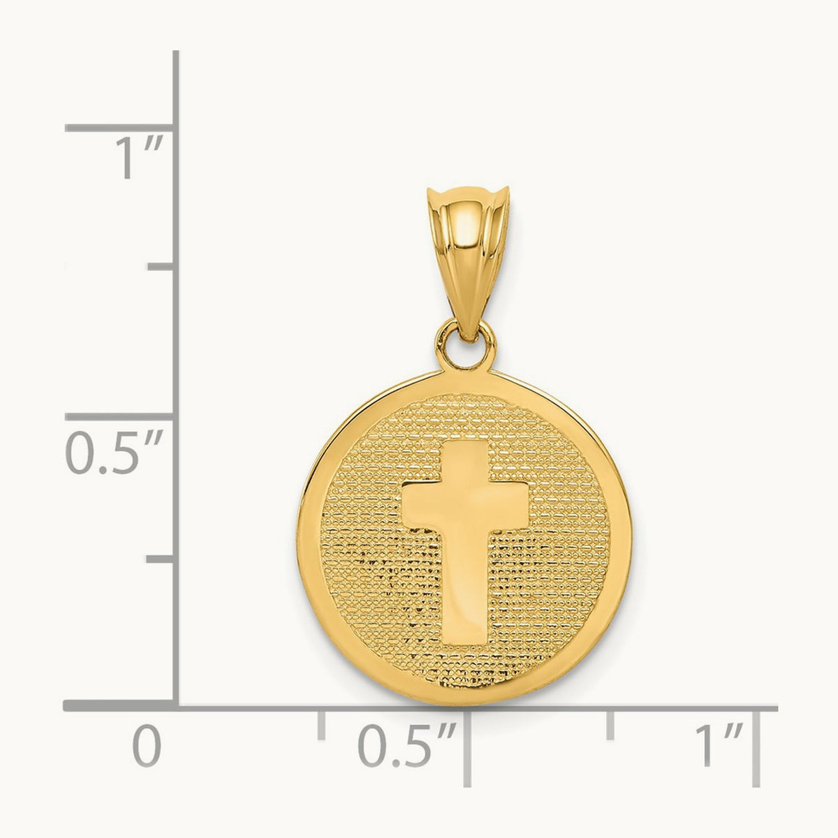 Reversible Cross & 1st Holy Communion Charm — 14K Yellow Gold
