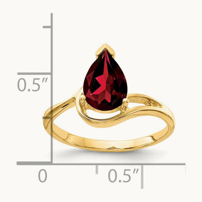 Pear Garnet ring — photo set
