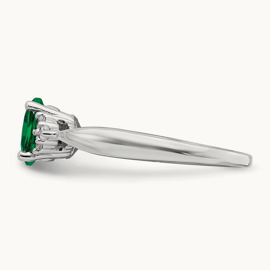 Created Emerald and Diamond Ring — photo set