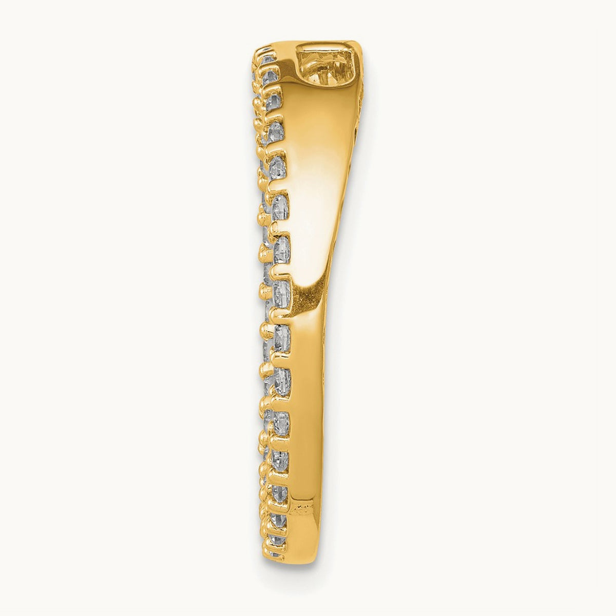 Diamond Circle Chain Slide — 14K Yellow Gold, 22.75mm