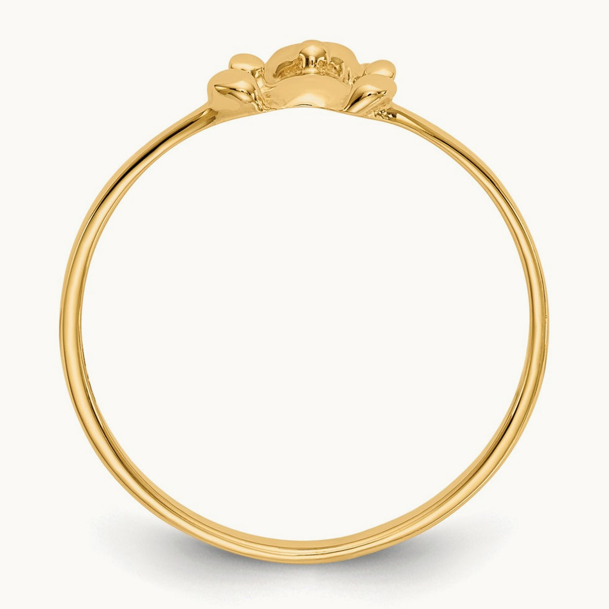Childs Polished Teddy Bear Ring, 14K