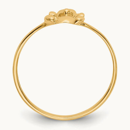 Childs Polished Teddy Bear Ring, 14K