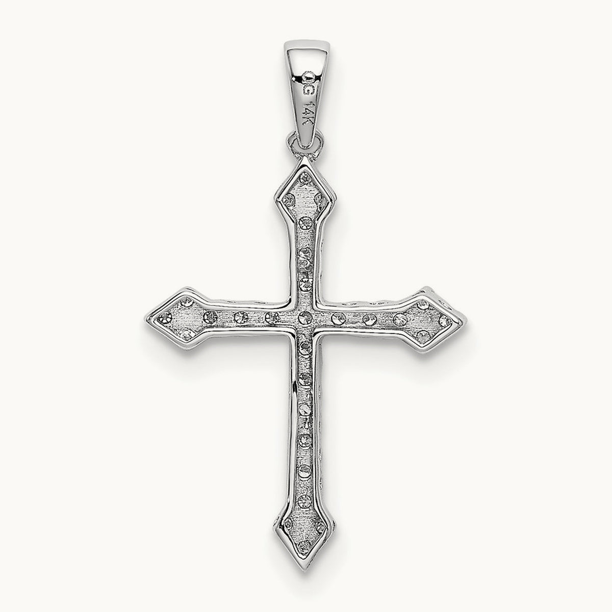 1/10ct. Diamond Cross Pendant — 19mm, 0.104 ct