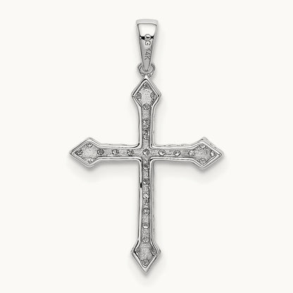 1/10ct. Diamond Cross Pendant — 19mm, 0.104 ct