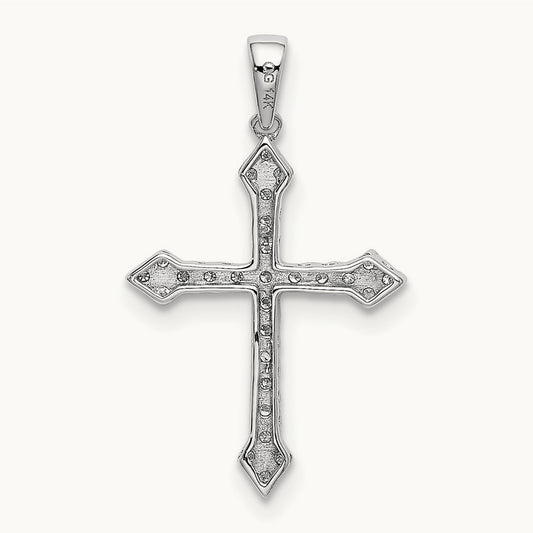 1/10ct. Diamond Cross Pendant — 19mm, 0.104 ct