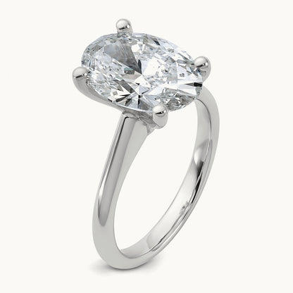 Oval 8X Ring, 4.00 ct tw Lab-Grown Diamond — 14K White Gold