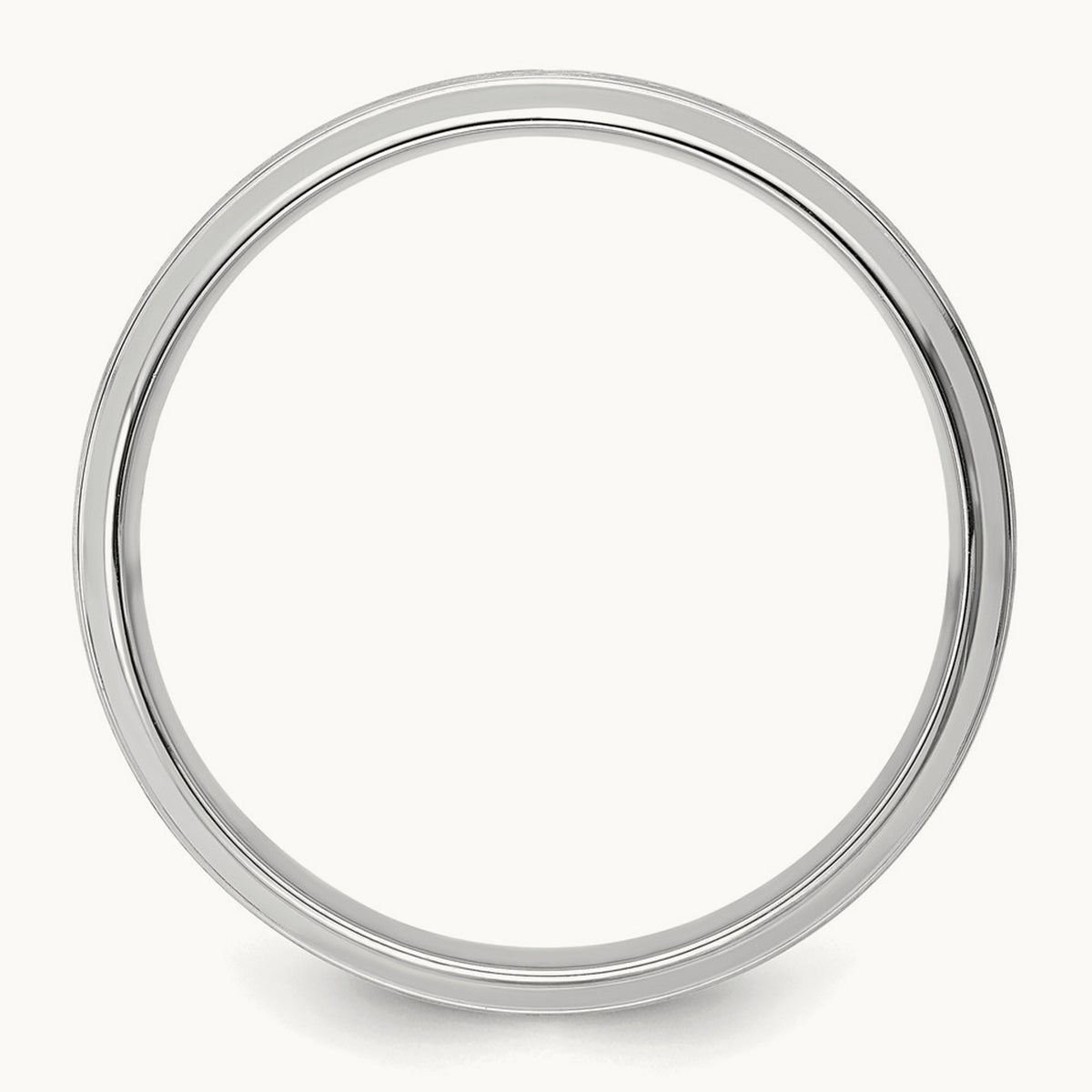 Light Comfort Fit Brush Satin Fancy Band, 14K White Gold