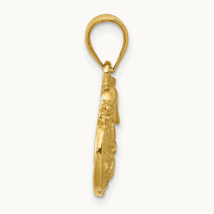 Dolphin and Sanddollar Charm, 14K