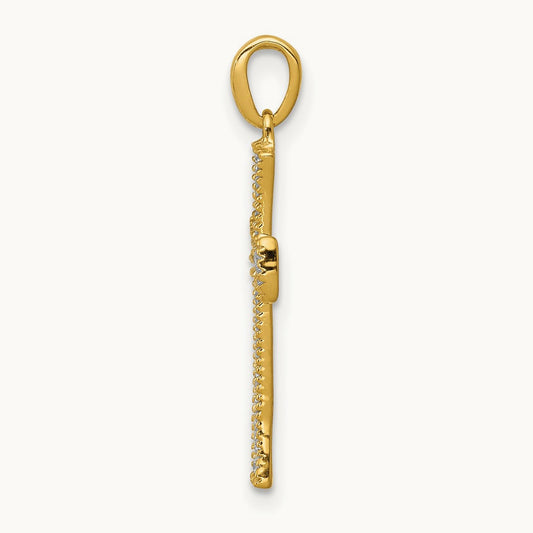 Cross Pendant, 0.10 ct tw Lab-Grown Diamond