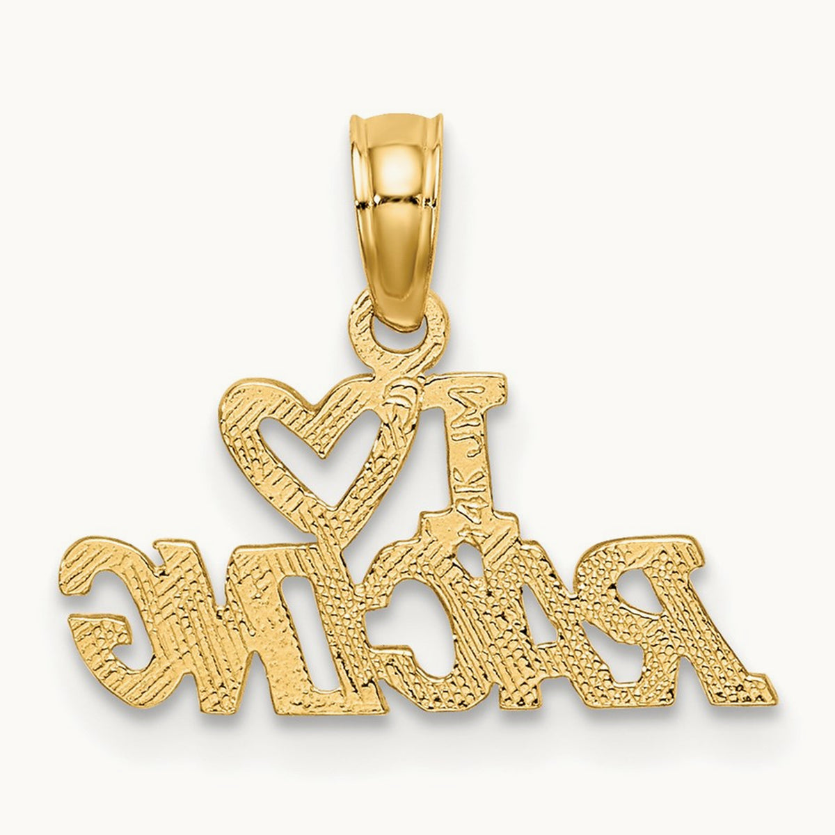 I HEART RACING Charm, 14K