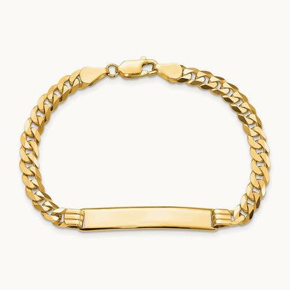 Curb Link ID Bracelet, 14K