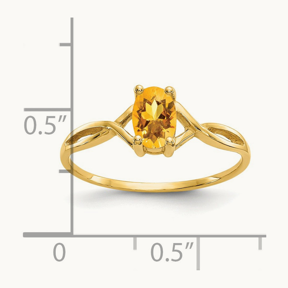Citrine Birthstone Ring, 14K