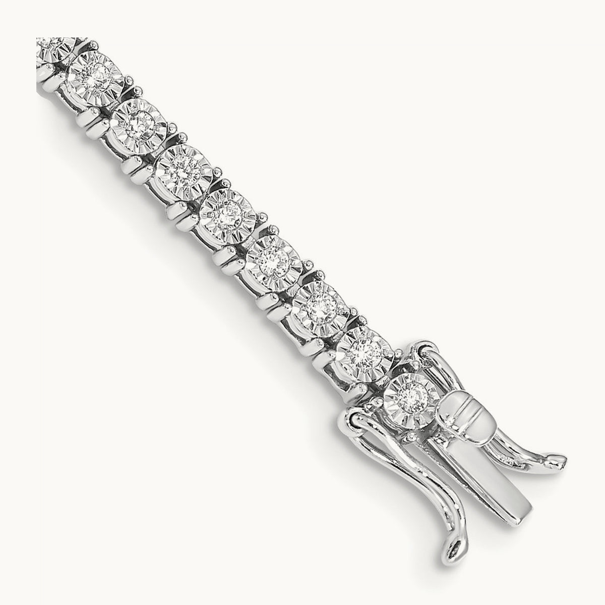 Illusion Setting Diamond Bracelet — 14K White Gold