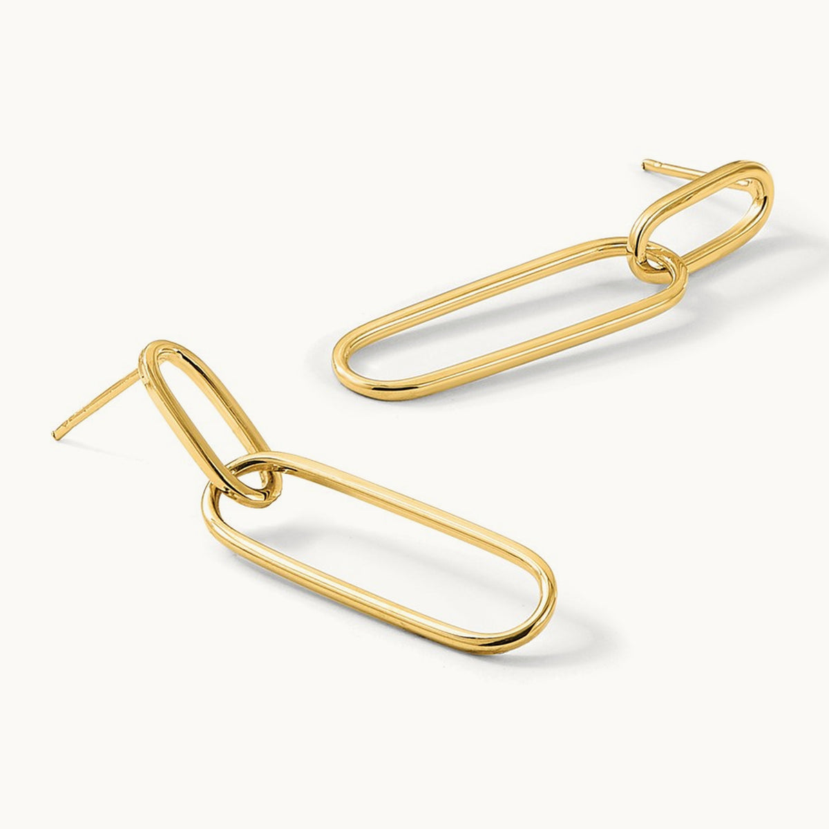 Polished Post Drop Earrings, 14K — Leslie's