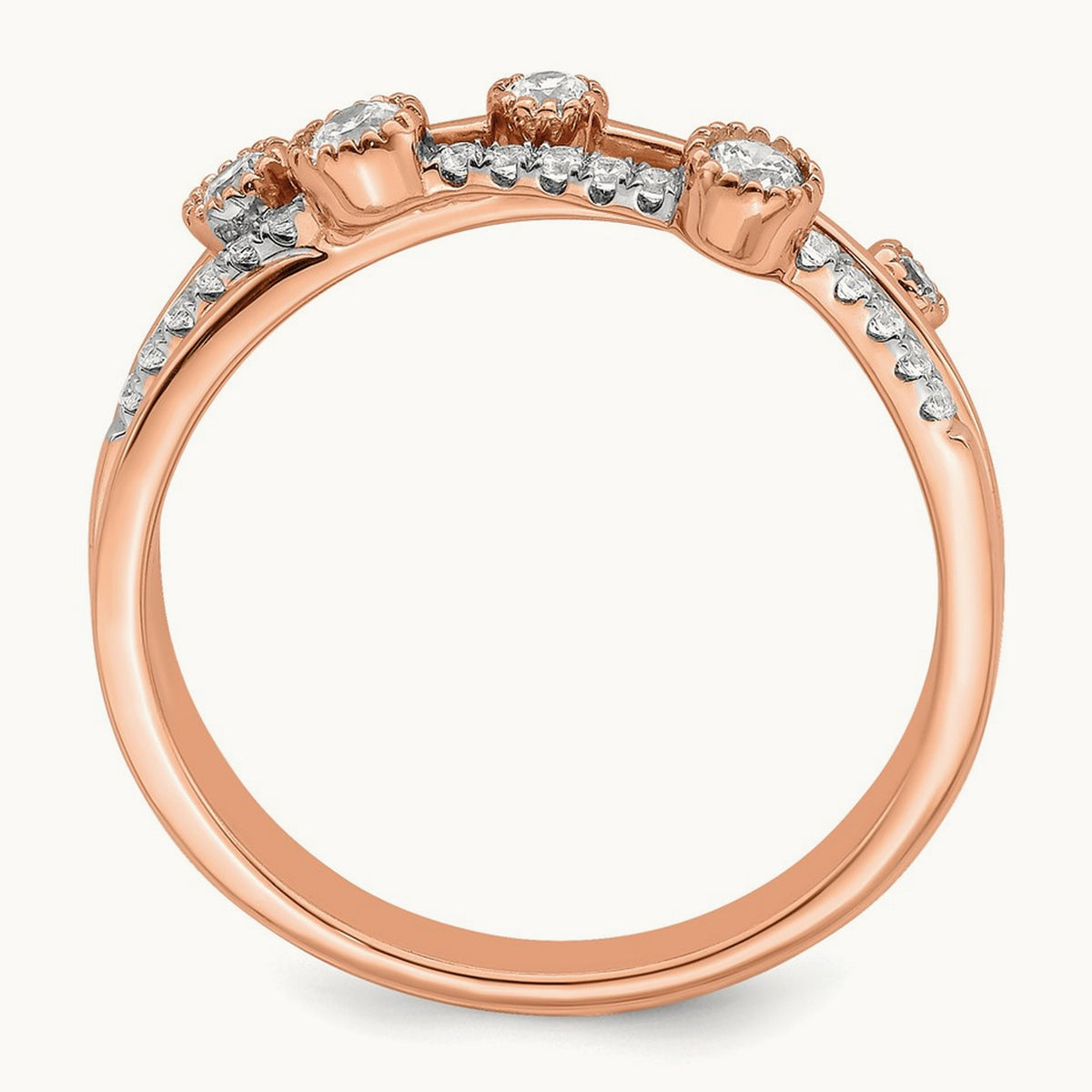 Criss Cross Ring, 0.25 ct tw Lab-Grown Diamond — 14K Rose Gold